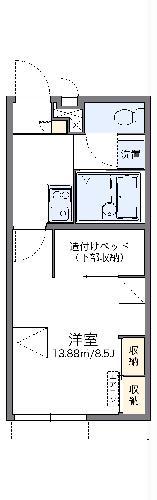 レオパレスワイズドルチェ(1K/1階)の間取り写真