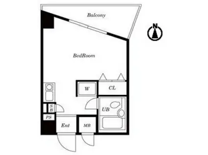 サンライズ江東(ワンルーム/2階)の間取り写真