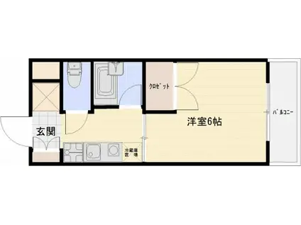 コートハウス中野(1K/4階)の間取り写真