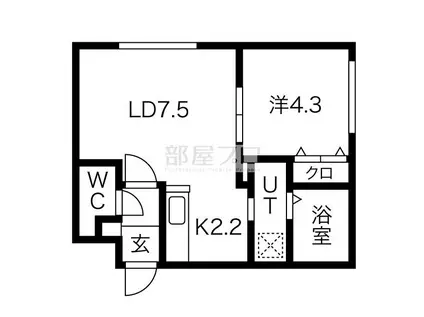 SHIBA OP(1LDK/4階)の間取り写真