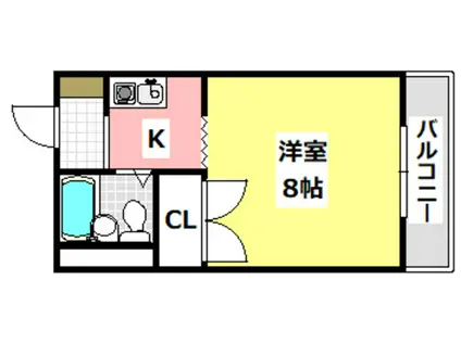 シャルムハイツ小野原(1K/1階)の間取り写真
