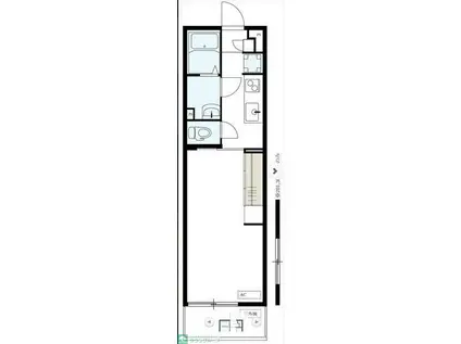 リブリ・グランツ武蔵中原(1K/2階)の間取り写真