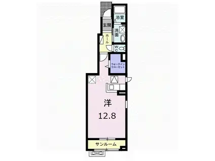 メゾン・ド・ペトラ(ワンルーム/1階)の間取り写真