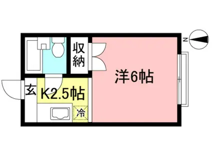 第1ヒカリハイツ(1K/1階)の間取り写真