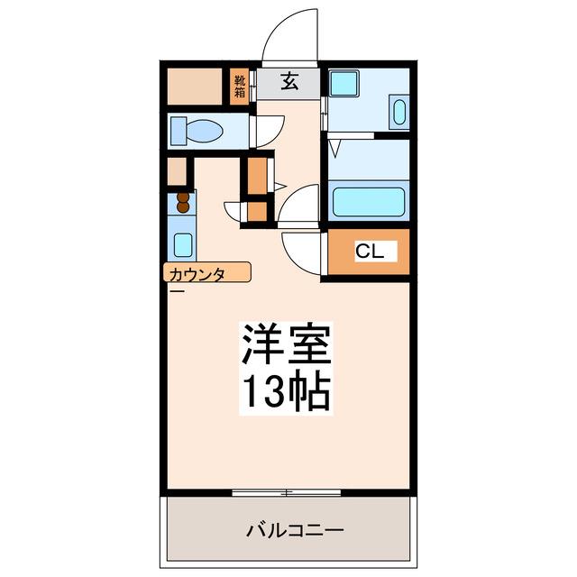 レインボーヒルズ(ワンルーム/5階)の間取り写真
