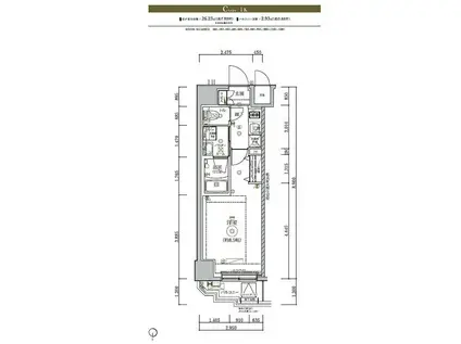 RELUXIA新御徒町(1K/4階)の間取り写真