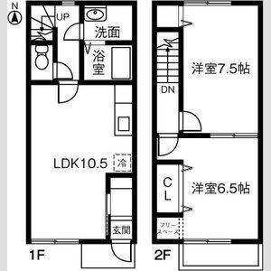 FAMILLE(2LDK/1階)の間取り写真