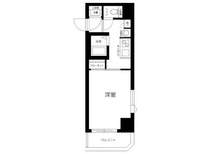 スカイコート武蔵新田(1K/6階)の間取り写真