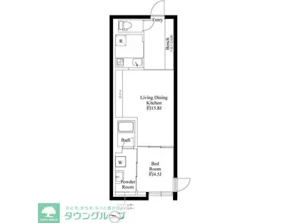 グランパセオ目黒大塚山(1LDK/B1階)の間取り写真