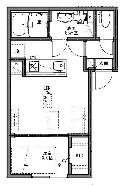 KEIAI RESIDENCE 北小金(1LDK/1階)の間取り写真