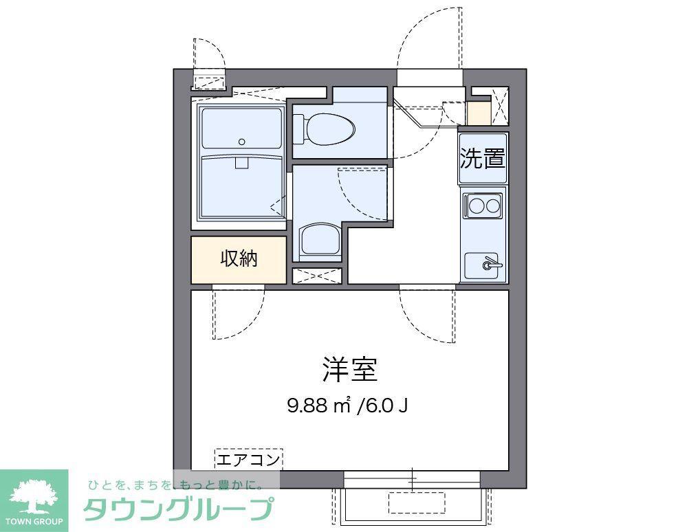 クレイノMASAO(1K/2階)の間取り写真