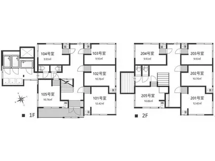 ナザレハイツ東館(ワンルーム/1階)の間取り写真