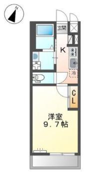 ＪＲ山陽本線 東福山駅 バス乗車時間：15分 最寄りバス停で下車 徒歩2分 2階建 築7年(1K/2階)の間取り写真