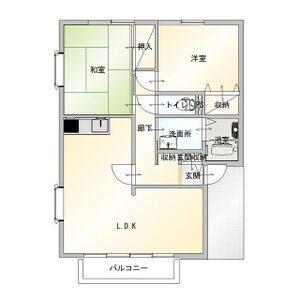 サンガーデンイママンF(2LDK/2階)の間取り写真