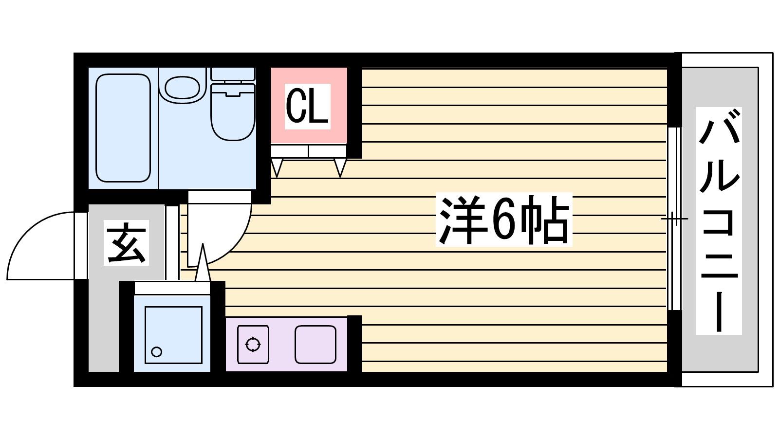 シティゴールド(ワンルーム/3階)の間取り写真