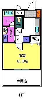 クレールトキワ(1K/1階)の間取り写真