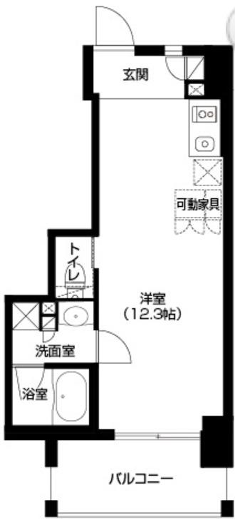 アーバネックス北浜(ワンルーム/9階)の間取り写真