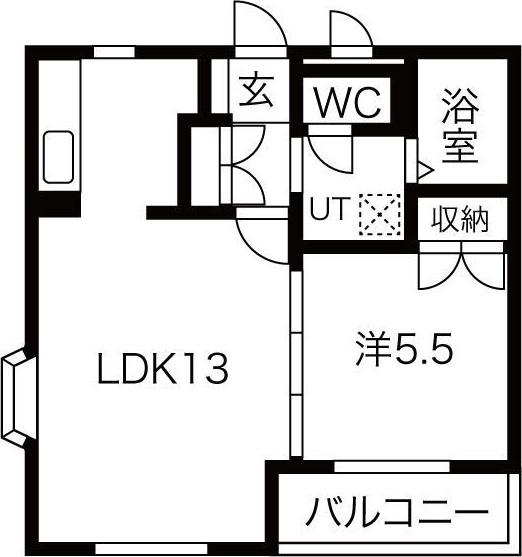 アクアリオ(1LDK/3階)の間取り写真