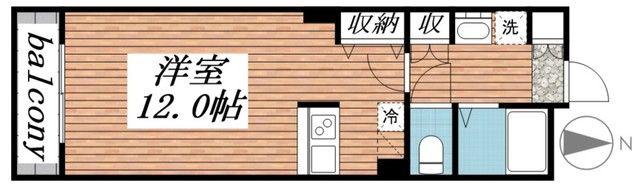 モンテ・オーロ(1K/1階)の間取り写真