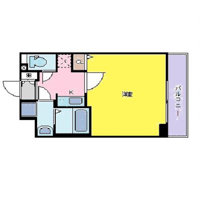 プレサンス谷町リーベ(1K/5階)の間取り写真