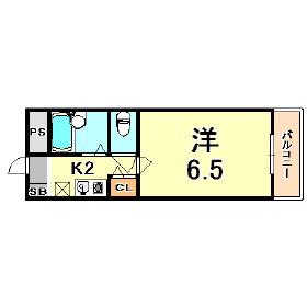 シャルムメゾン本庄(1K/2階)の間取り写真