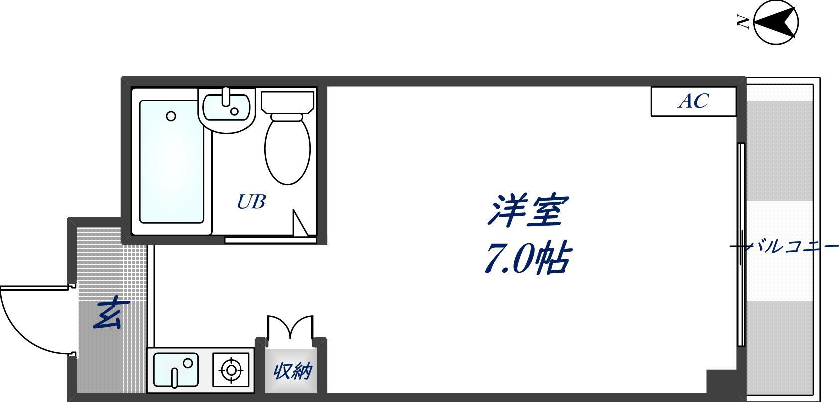 リリーフ明日香新石切(ワンルーム/4階)の間取り写真