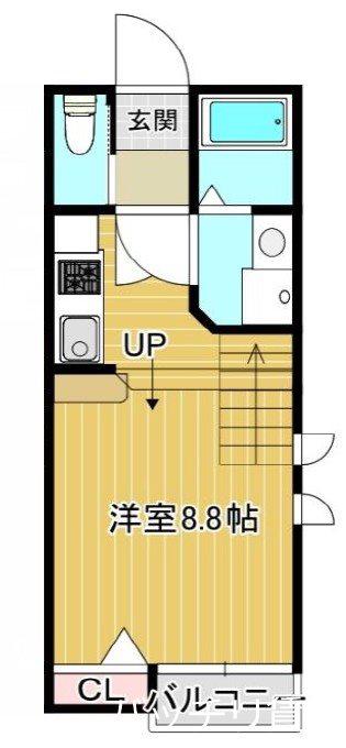 PATINA箱崎(1K/2階)の間取り写真