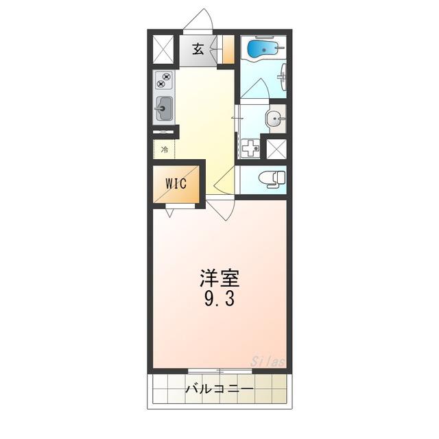 フォレストガーデン北花田(1K/3階)の間取り写真