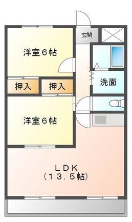 コーポラスMARCH(2LDK/3階)の間取り写真