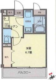 オーキッドコート(1K/4階)の間取り写真