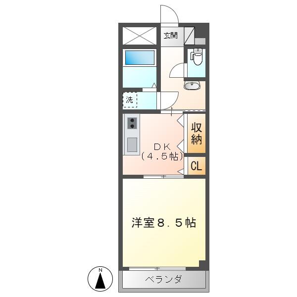 LE PLACE 2000(1DK/1階)の間取り写真