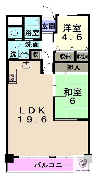 アンファミーユ・西小路(2LDK/3階)の間取り写真
