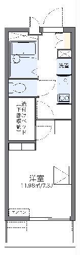 レオパレスストゥーディオ(1K/3階)の間取り写真