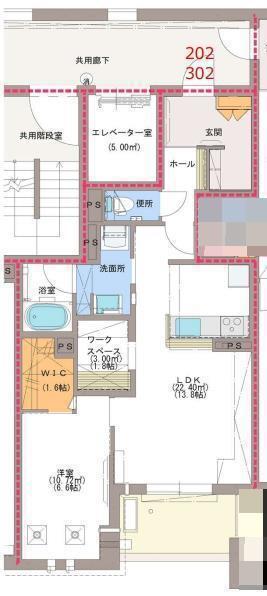 RELAIR OFUNA (1LDK/2階)の間取り写真