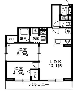 NOBLE VILLA TOZUKA(2LDK/2階)の間取り写真