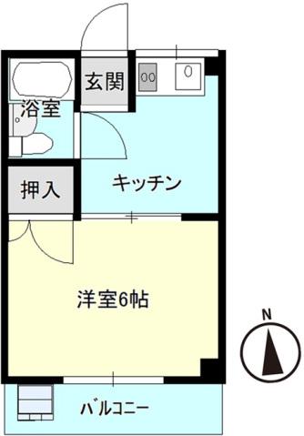 VERMILLIONR331(1K/1階)の間取り写真