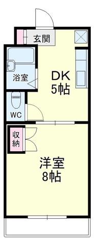 マンションJOY(1DK/1階)の間取り写真