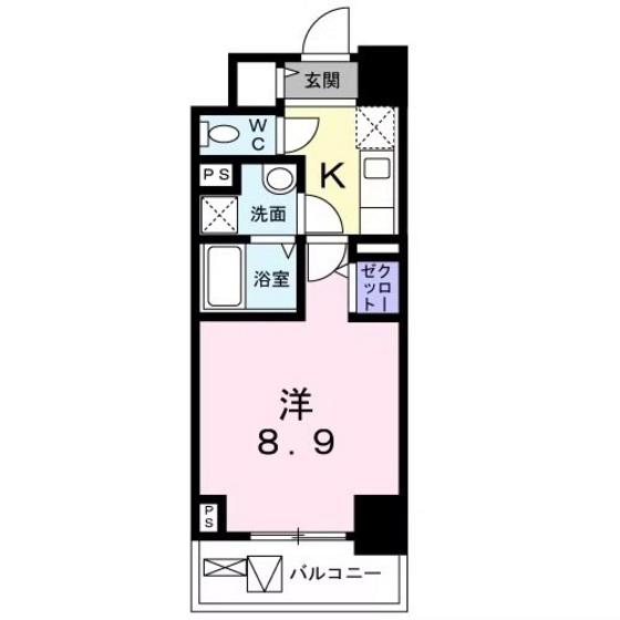 グランシャトル 高崎(1K/1階)の間取り写真