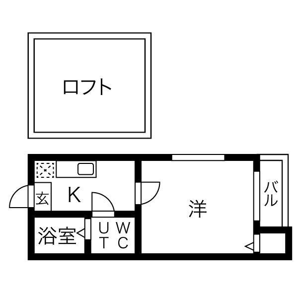 プティ オランジュ(1K/1階)の間取り写真