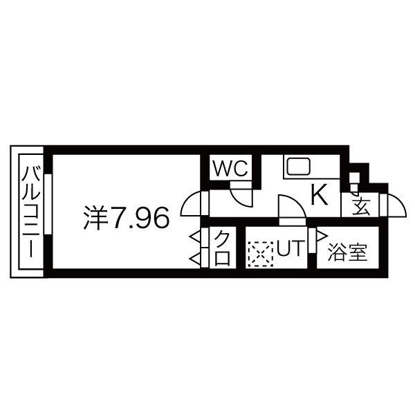 エステイトイー神戸長田(1K/3階)の間取り写真