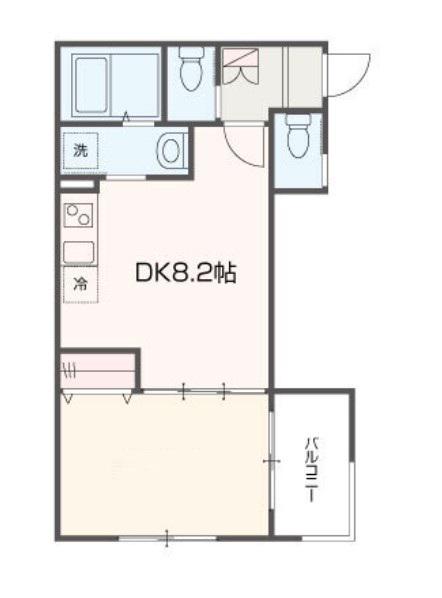 MELLAS大和(1LDK/2階)の間取り写真