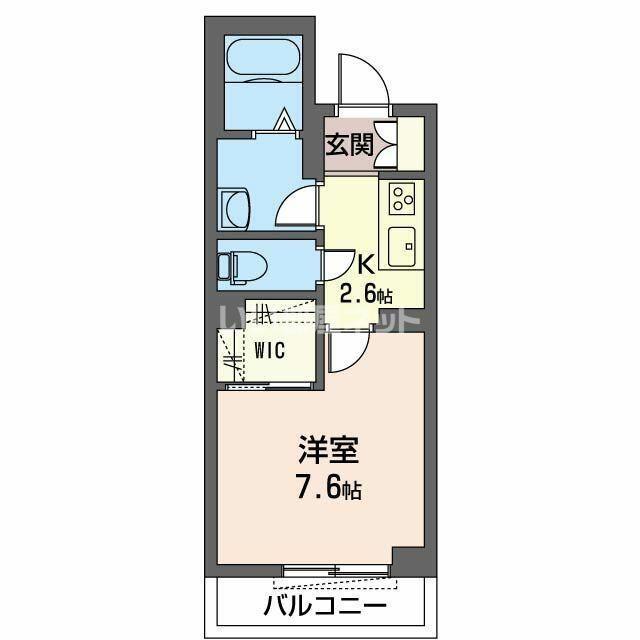 プルミエールHI(1K/2階)の間取り写真