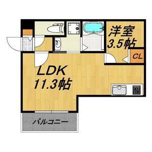 LECOCON大垣(1LDK/2階)の間取り写真