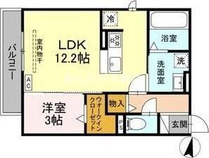D-HILLS子安III(1LDK/3階)の間取り写真