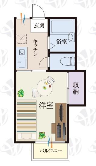 BCASA千葉蘇我IIIRE-BORN(1K/2階)の間取り写真