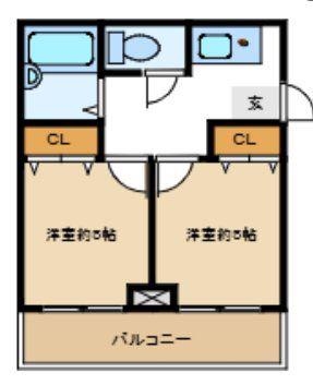 豊新セリオ(2K/3階)の間取り写真