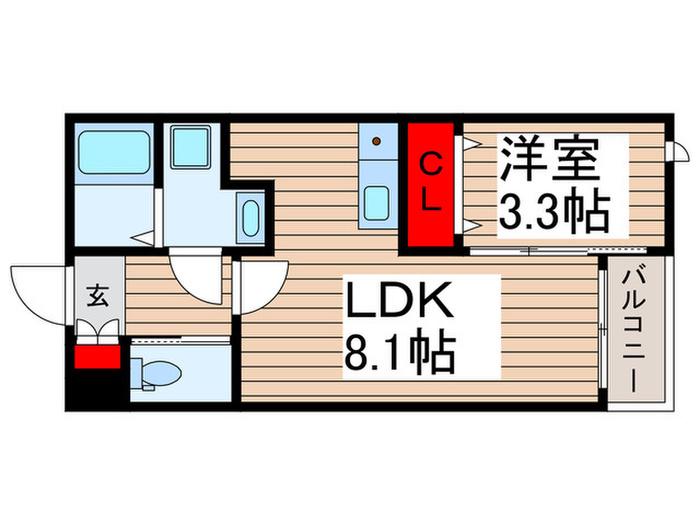AZURE TOKIWADAIRA(1LDK/3階)の間取り写真