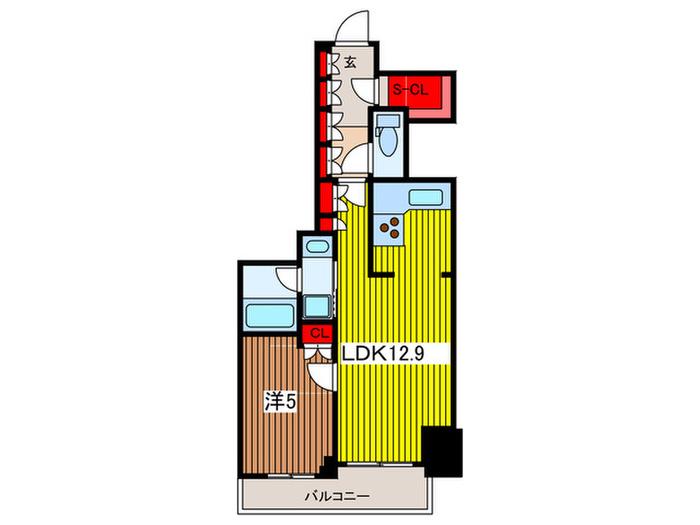 THE OMIYA TOWERS イースト(1LDK/7階)の間取り写真