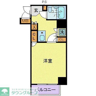 メインステージ大森海岸(1K/8階)の間取り写真