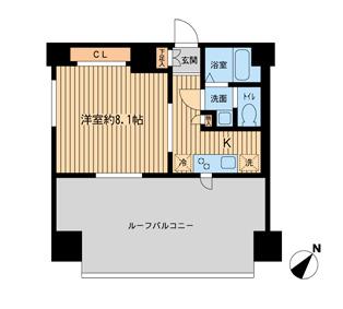 プライマルマチダ(1K/12階)の間取り写真